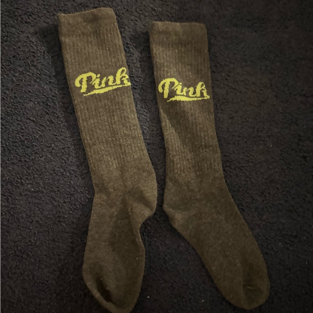 PINK Victoria's Secret Olive Casual Socks